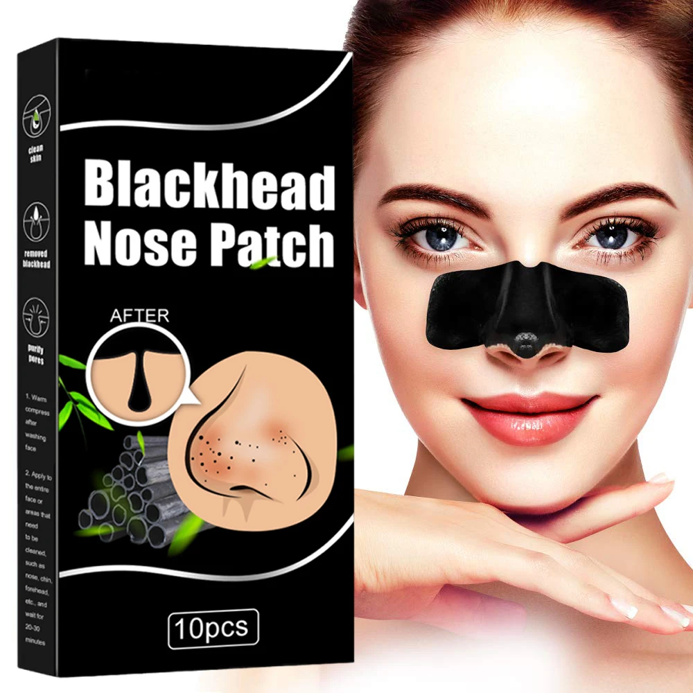 Charcoal Pore Strip - 10PCS Unisex Blackhead Remove Mask Nasal