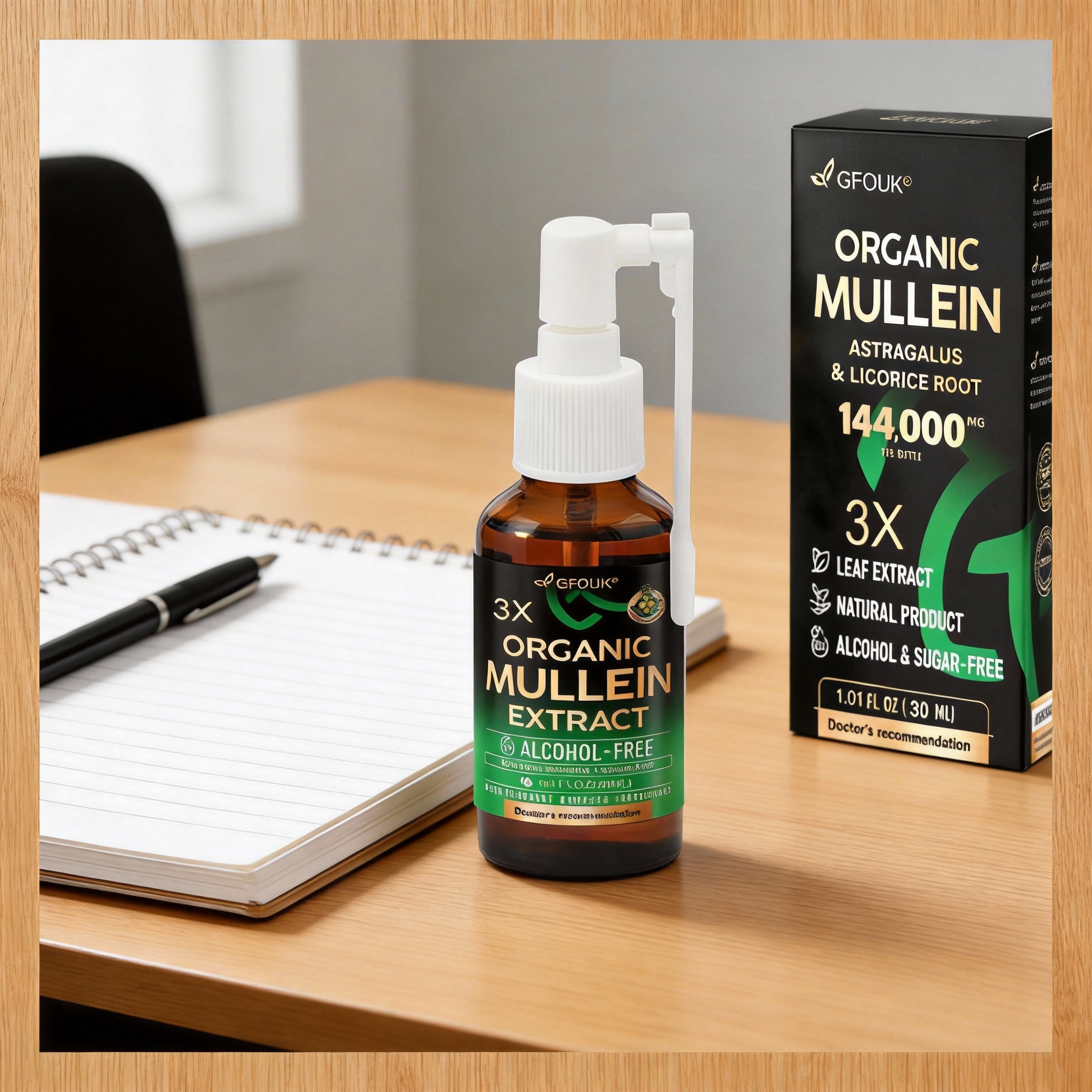 Licorice Root Extract - 30ml Organic Mullein Herbal Lung Cleansing