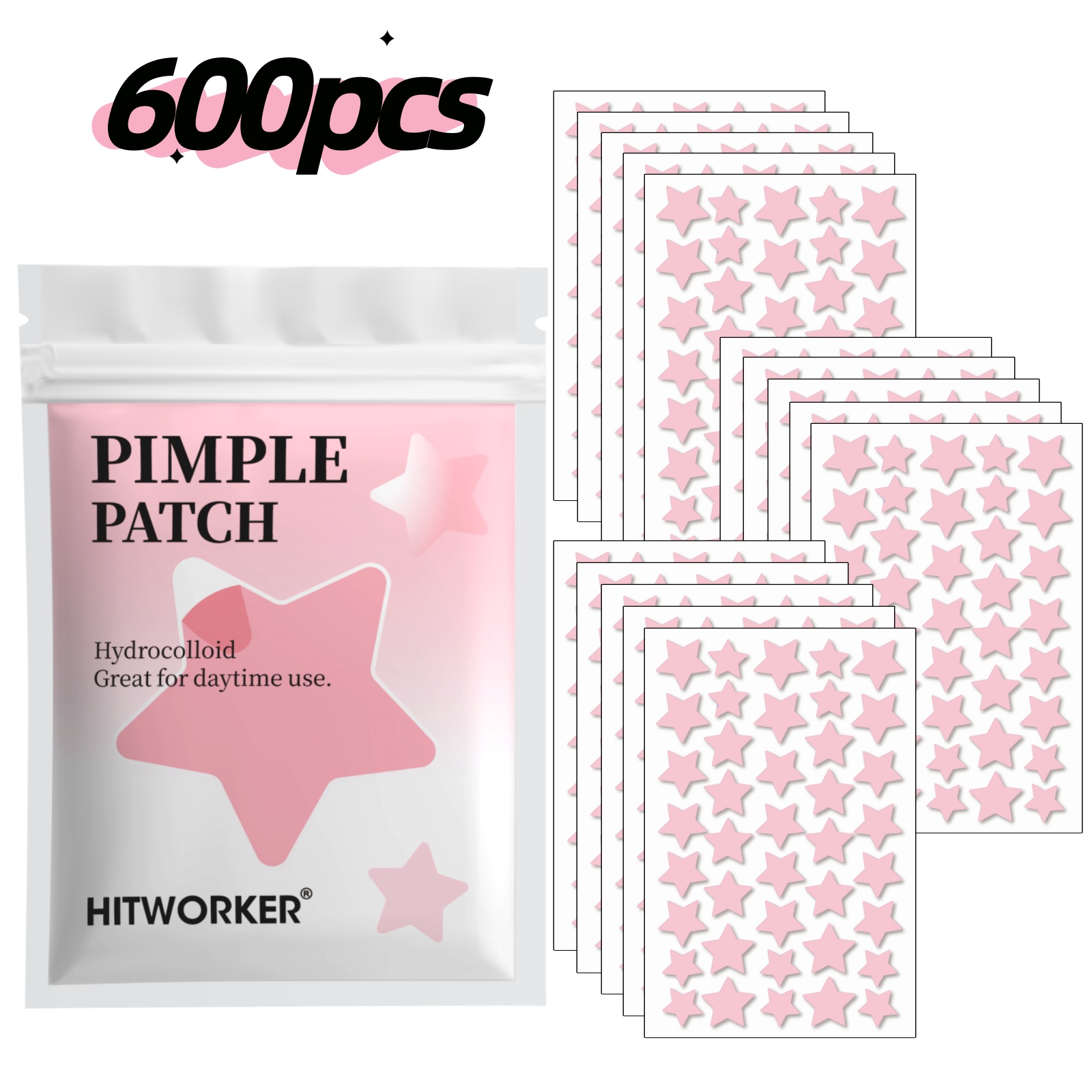 600pcs Pink Star Acne Patches, - Tea Tree Spot Treatment avis et prix