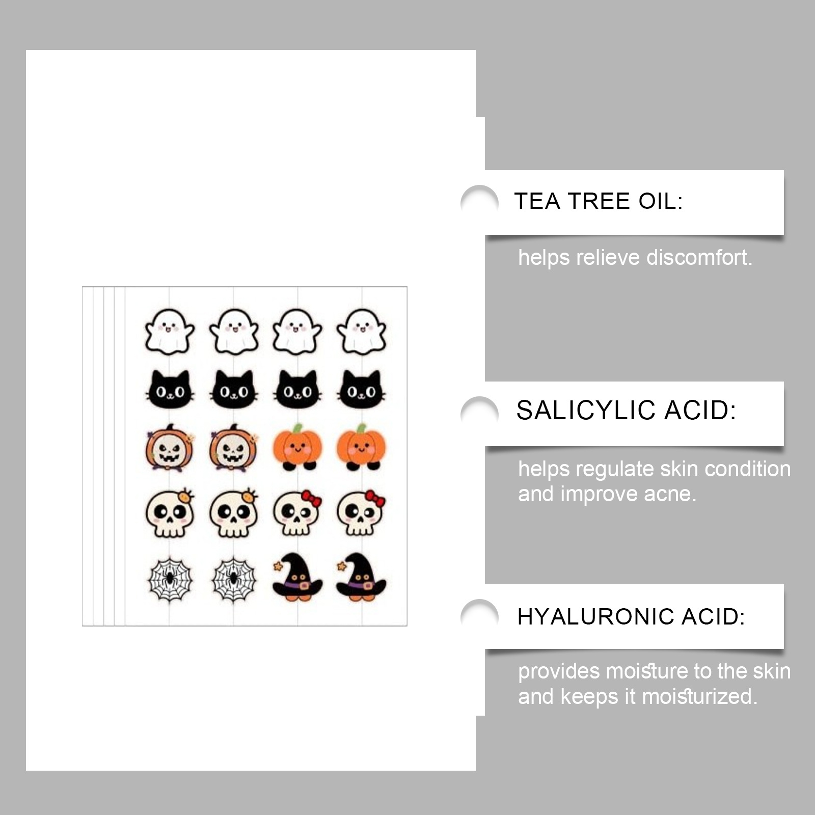 Halloween Acne Patches,100pcs  - Tea Tree Spot Treatment avis et prix