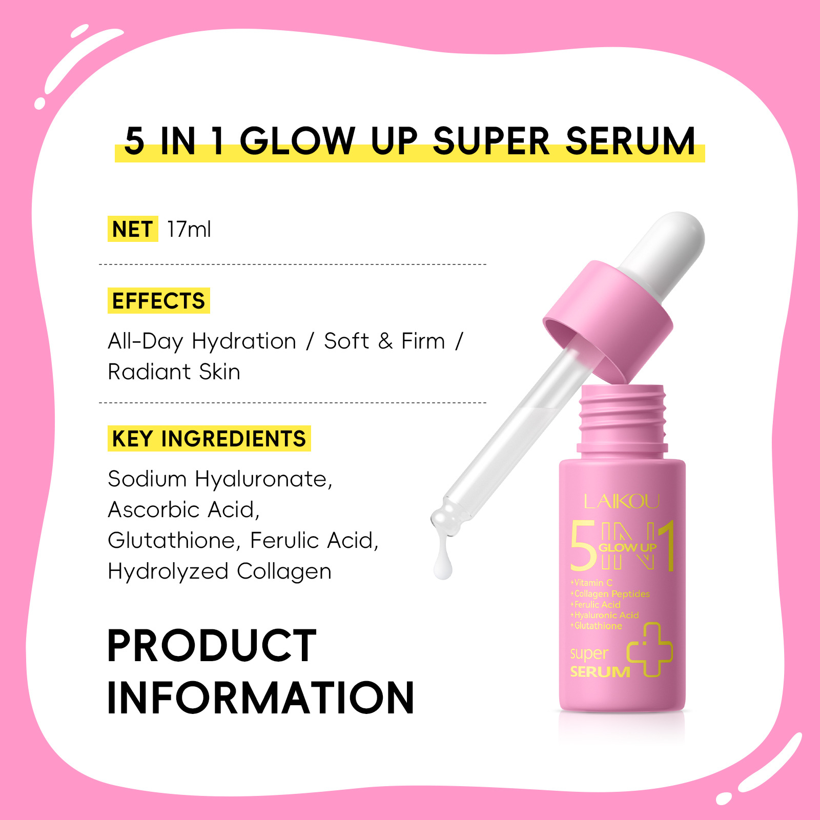 LAIKOU 5 in 1 Brightening Esse - Ferulic Acid Serum avis et prix