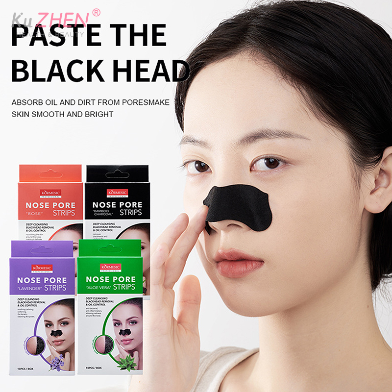 10 Pcs/Pack   Bamboo Charcoal  - Charcoal Pore Strip avis et prix