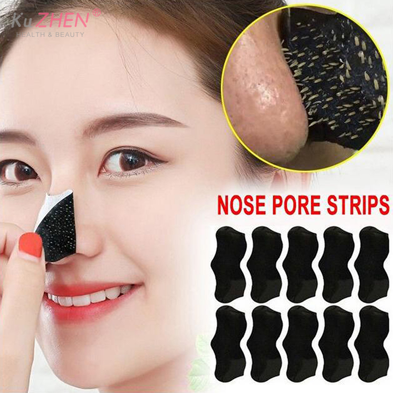 10 Pcs/Pack   Bamboo Charcoal  - Charcoal Pore Strip avis et prix