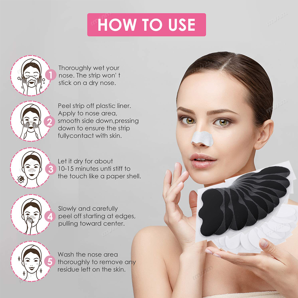 New 10-100pcs Unisex Blackhead - Charcoal Pore Strip avis et prix