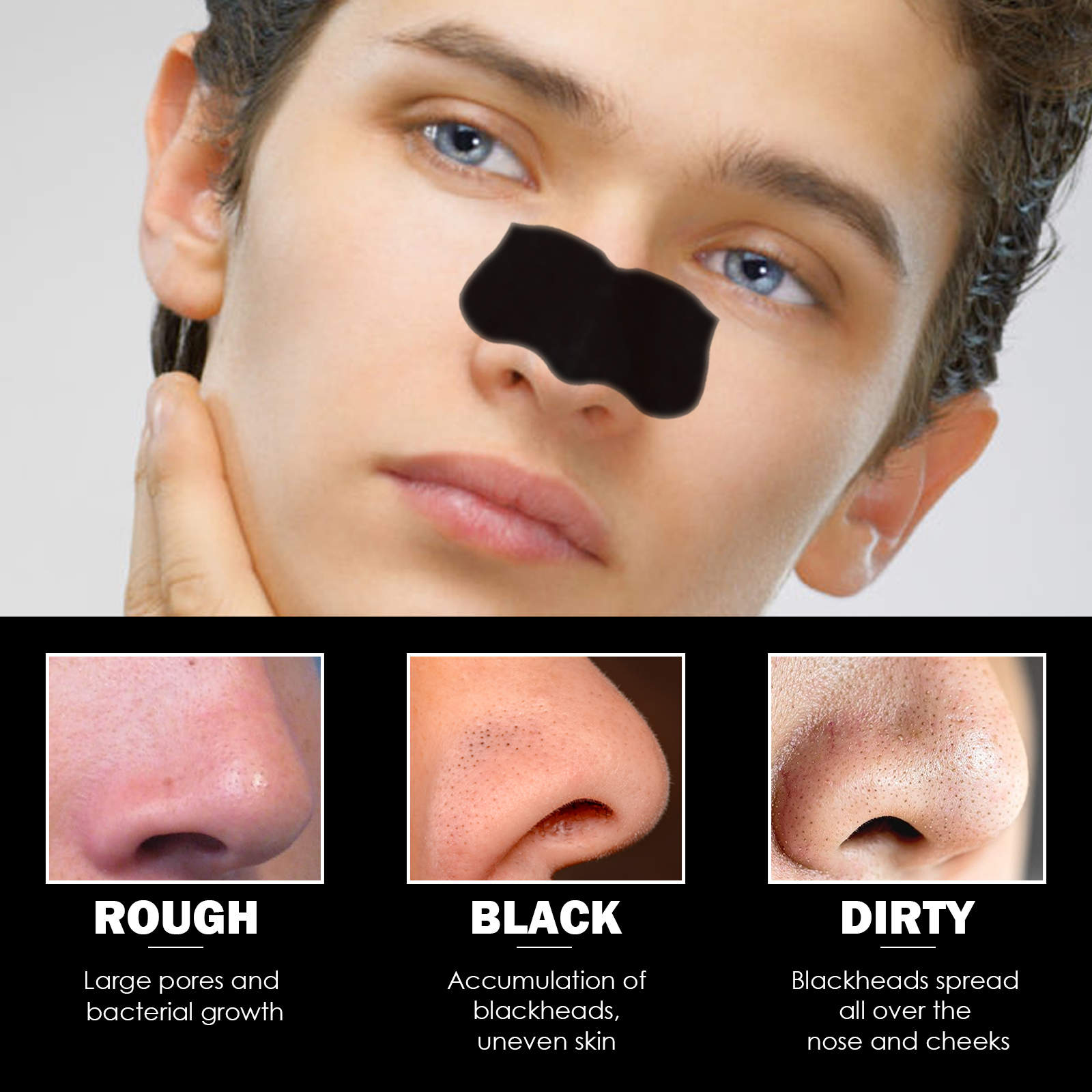 Men's Bamboo Charcoal Blackhea - Charcoal Pore Strip avis et prix