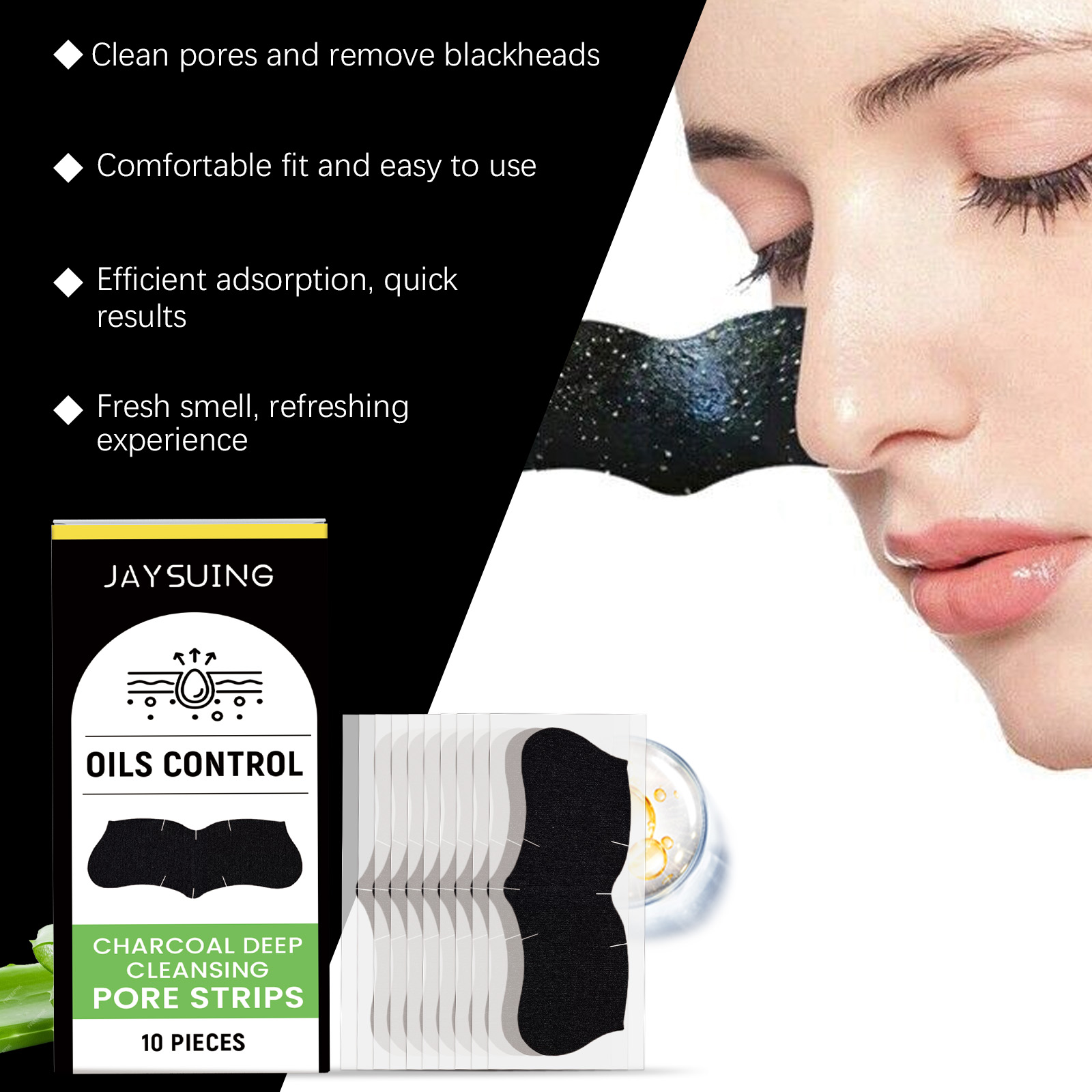 Nose Blackhead Remover Mask Ch - Charcoal Pore Strip avis et prix