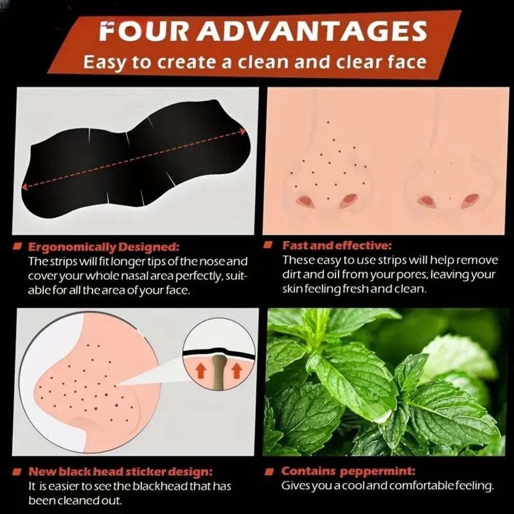 10PCS New Deep Cleaning Nose P - Charcoal Pore Strip avis et prix